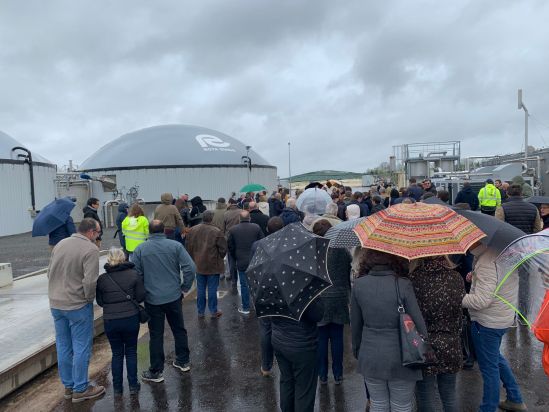 MINISTER OF AGRICULTURE MARC FESNEAU AT THE INAUGURATION OF BIOGAZMER Rota Guido
