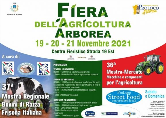 ROTA GUIDO ALLA FIERA DELL’AGRICOLTURA DI ARBOREA – 19/21 NOVEMBRE 2021 LOCANDINA COMPLETA ARBOREA