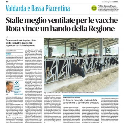 VENTILAZIONE: ROTA GUIDO PREMIATA DALLA REGIONE EMILIA ROMAGNA Libert Rota Guido luglio 2023 formato IG