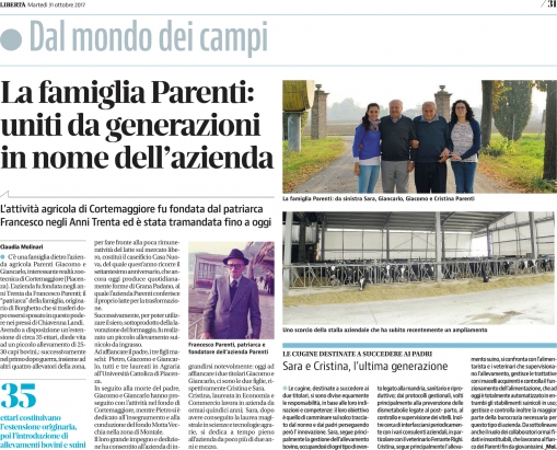 Azienda Agricola Parenti | Cortemaggiore (PC) Rota Guido Famiglia Parenti Challengethefuturetogheter