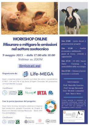 LIFE-MEGA: WORKSHOP ONLINE ‘MISURARE E MITIGARE LE EMISSIONI NEL SETTORE ZOOTECNICO’ rota guido